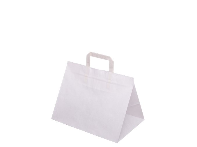 Papírová taška 330x220x245mm - Bílá