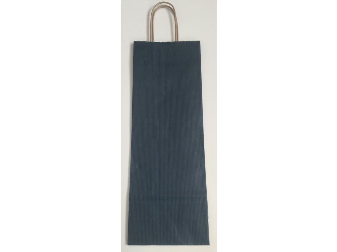 Papírová taška na víno 14x8x39cm - modrá