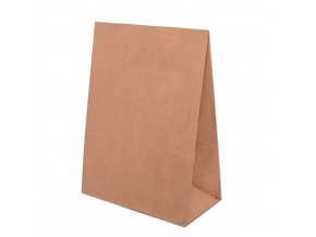 Eko Papírová taška bez uch 12 x 9,5 x 32,5 cm - přírodní