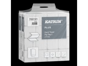 769191 katrin plus v fold paper towels zig zag 194 sheets 2 ply handy pack