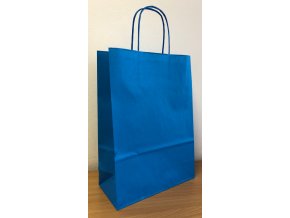 Papírová taška barevná 240x100x320mm - modrá