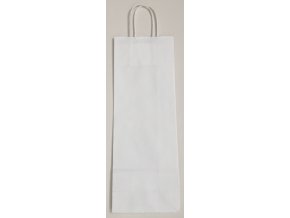 Papírová taška na víno 14x8x39cm - bílá