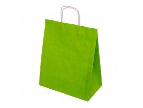 Barevná papírová taška 305x170x340mm - světle zelená - 13.0126
