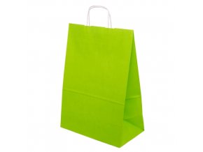 Barevná taška papírová 240x100x320mm - světle zelená - 13.0125