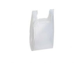 Taška mikrotenová košilka bílá (cena za 200ks) - 300+170x530mm