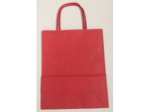 Taška papírová 18x8x22cm - červená