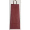 Papírová taška na víno 14x8x39cm - tmavě červená
