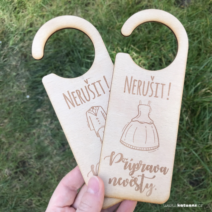 Cedulky příprava nevěsty/ženicha - 2ks