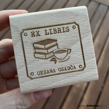 Ex-libris razítko s knihou