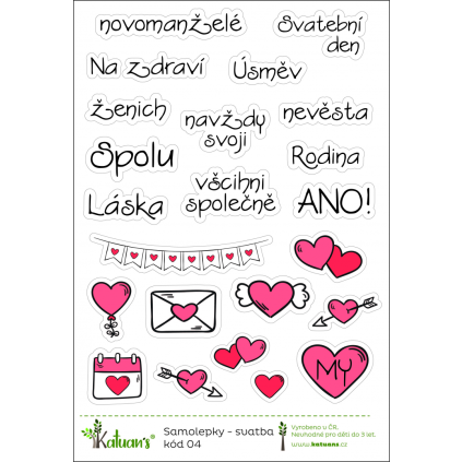 Svatební samolepky do svatebního alba