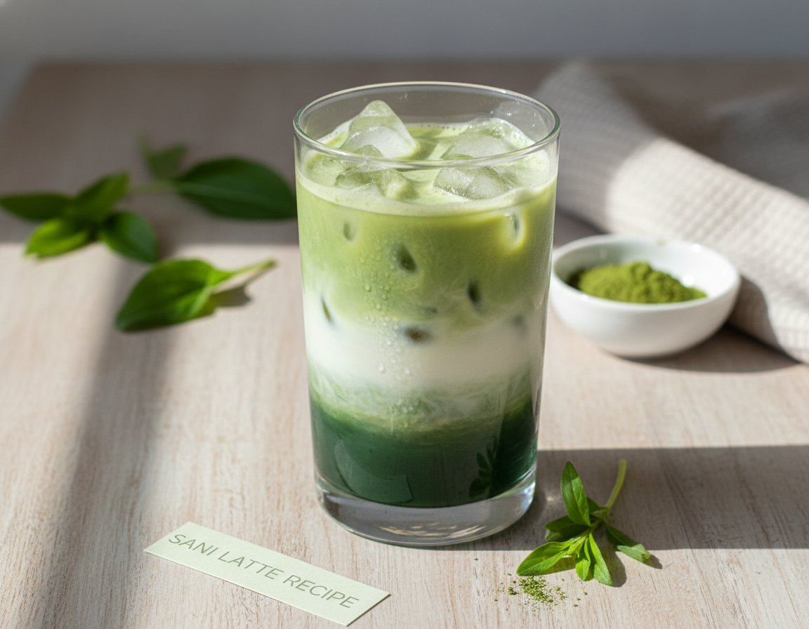 Green Sani latte na ledu