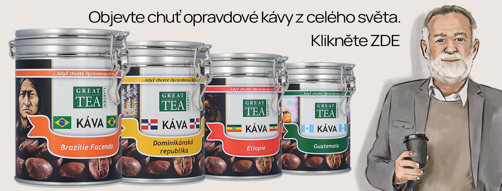 Dózy s čerstvě praženou kávou