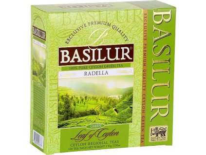 BASILUR Radella Ceylon Green, zelený prémiový cejlonský čaj. 100 porcí