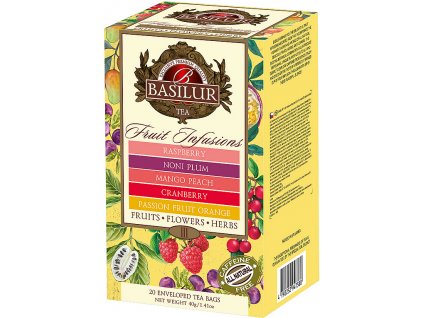 Basilur ovocný čaj - mix čajů, porcovaný v přebalu, 20 porcí. Fruit Infusion assorted volume 3