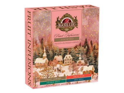 BASILUR Christmas Fruit Assorted přebal, dárková kazeta, vánoční chutě 40x1,8g
