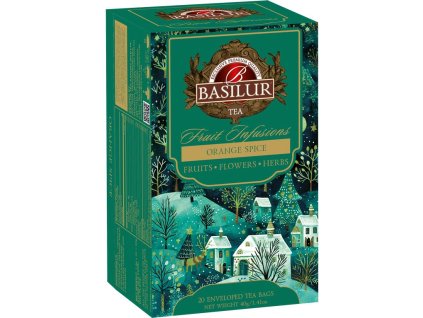 BASILUR Christmas Fruit Orange Spice přebal, s příchutí pomeranče a skořice 20x1,8g