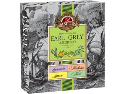 BASILUR čajová kazeta zelených čajů EARL GREY s příchutěmi . 40 porcí. Earl Grey Assorted