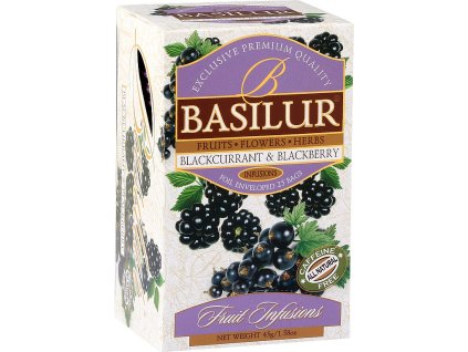 Basilur ovocný čaj čierny rybí - ostružina, porciovaný s prebalom, 25 porcií, BLACKCURRANT and BLACKBERRY