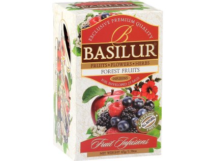 Basilur Fruit Infusion Forest Fruit, ovocný čaj lesné ovocie, porciovaný s prebalom, 25 porcií, FOREST FRUITS