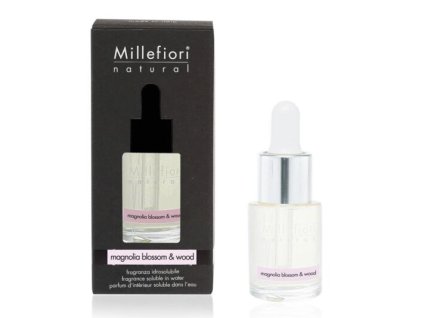 MILLEFIORI Natural Aróma olej, vôňa magnólie a drevo. 15ml. Magnolia Blossom & Wood