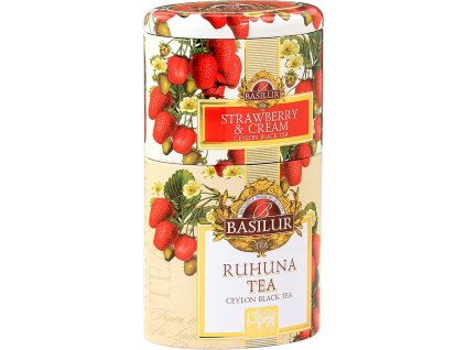 Basilur čaj Strawberry & Ruhunu plech, 2v1, sypaný, 100g