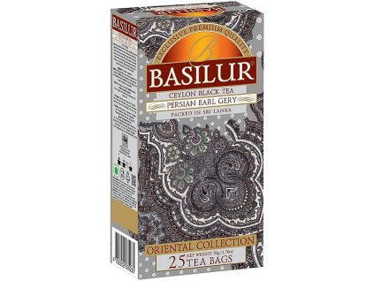 Basilur Persian Earl Grey, čierny čaj s bergamotom a mandarínkou, porciovaný, 50g (25x2g)