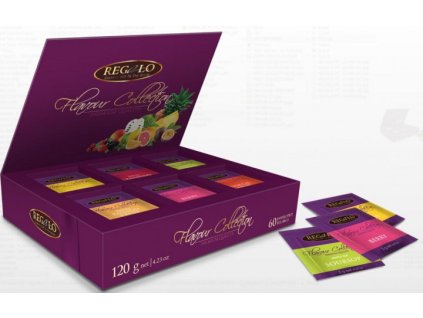 Cejlónsky ovocný a biely čaj ochutený, 60 porcií v prebale, Assorted, DARČEKOVÁ VARIACIA ČAJOV. Regalo Flavour Collection - Liran