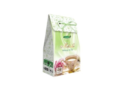 Darčekové balenie zeleného čaju Liran s mangom a lesnom slezom, 75 g. Green tea Melódia - Mélange de thé