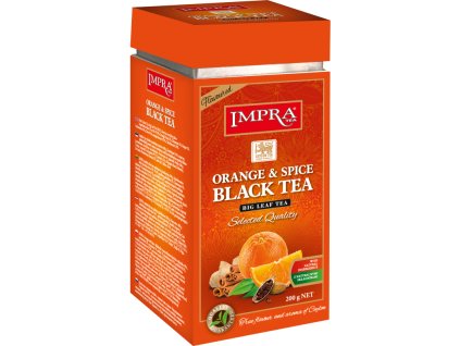 Cejlónsky čierny čaj Impra s pomarančom a korením, sypaný - veľkolistý. 200g. Black tea Orange & Spice - big leaf tea. Liran
