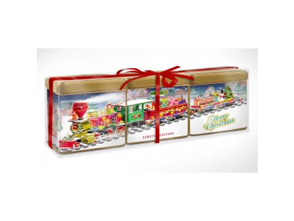 Cejlónsky čierny, zelený a biely čaj ochutený, sypaný - 150g. DARČEKOVÁ KAZETA - VLAK VIANOCE . Liran