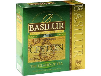 BASILUR Island Ceylon Green, zelený prémiový cejlónsky čaj. 100 porcií