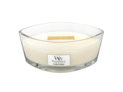Sviečka Woodwick loď, vôňa kokos, 453g. Kokosový ostrov - Island coconut