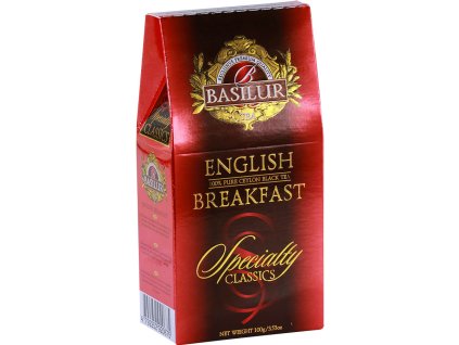 Basilur Specialty English Breakfast papier 100 g, raňajkový čaj, čierny, sypaný.