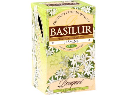 Basilur Bouquet Jasmine, zelený jazmínový čaj, porciovaný s prebalom, 25 porcií