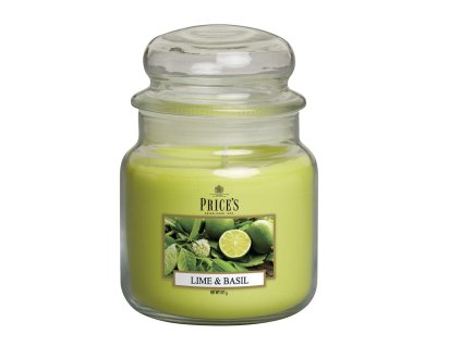 Sviečka Price´s, vôňa Lime &Basil - limetka a bazalka, 411g