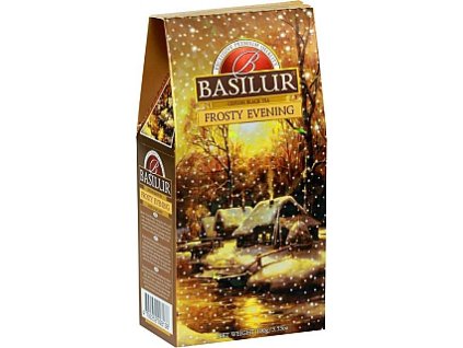 Basilur Frosty evening - čierny čaj ochutený kúsky ovocia (marhuľa, pomaranč, nechtík), sypaný 100g