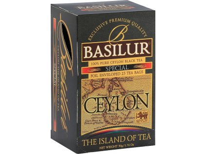 Basilur Island of Tea Special 25 x 2 g, čistý čierny cejlónsky čaj - čajový ostrov, porciovaný s prebalom, 50g, Island of Tea