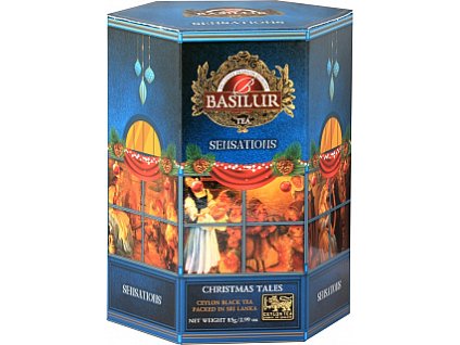 BASILUR cejlónsky čierny čaj s vaječným likérom. 85g. Vianočný čaj - Sensations Christmas Tales