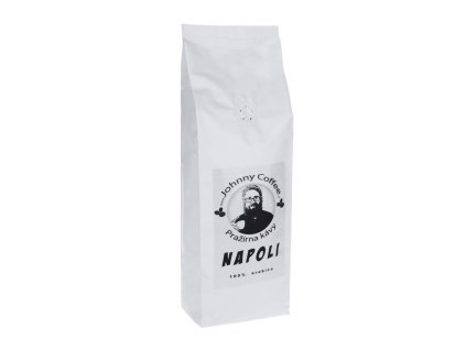 Zrnková káva JOHNNY COFFEE - NAPOLI. 100% ARABICA. Tmavo pražená. 250g