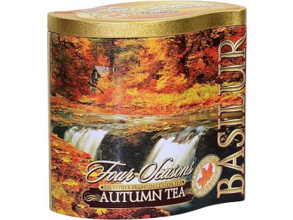 BASILUR Four Seasons Autumn Tea - jesenné čierny čaj s javorovým sirupom, sypaný. 100g. Plechová čajová dóza