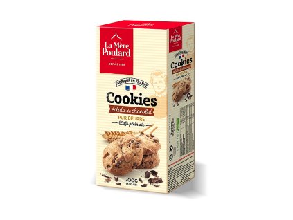 La Mére Poulard sušienky ku káve, maslové s čokoládou. 200g. La Mére Poulard Tradition Cookies