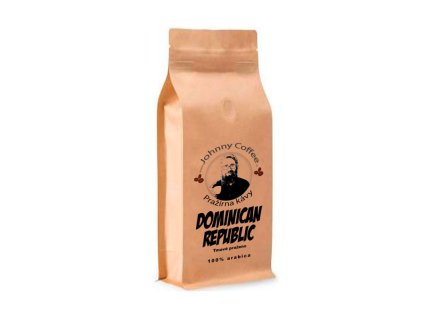JOHNNY COFFEE - DOMINICAN REPUBLIC, 100% ARABICA, zrnková káva, tmavo pražená, 250g