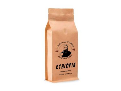 JOHNNY COFFEE - ETHIÓPIA , 100% ARABICA, zrnková káva, stredne pražená, 250g