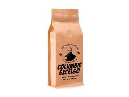 JOHNNY COFFEE - COLUMBIA, bezkofeínová zrnková káva, 100% ARABICA, stredne pražená, 250g