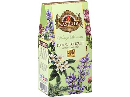 BASILUR zelený čaj s mätou, levanduľou , jazmínom. Sypaný 75g. BASILUR Vintage Blossoms Floral Bouquet