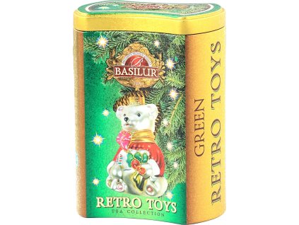 BASILUR zelený čaj s brusnicou a ananásom. 75g. Sypaný. Retro Toys Green