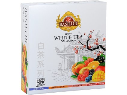 BASILUR čajová kazeta bielych čajov s príchuťami . 40 porcií. White Tea Assorted