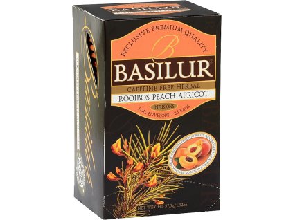 Basilur Rooibos Peach prebal, bylinný čaj broskyňa a marhuľa, 37,5g (25x1,5g)