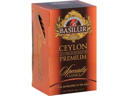 Basilur Orange Pekoe (čistý a svieža) čaj, čierny, porciovaný s prebalom, 25 porcií. Ceylon Premium