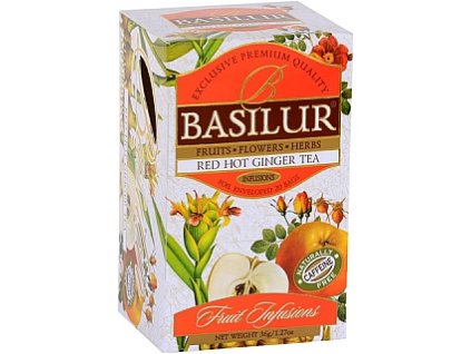 Basilur ovocný čaj so zázvorom, porciovaný s prebalom, 36g (20x1,8g), ginger, FRUIT INFUSIONS